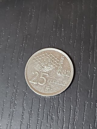 Moneda 25 Pesetas De 1980 Muldial España