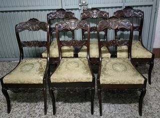 6 SILLAS ISABELINAS DE EPOCA