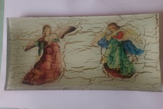 Bandeja cristal, craquelado dorado