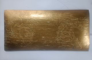 Bandeja cristal, craquelado dorado