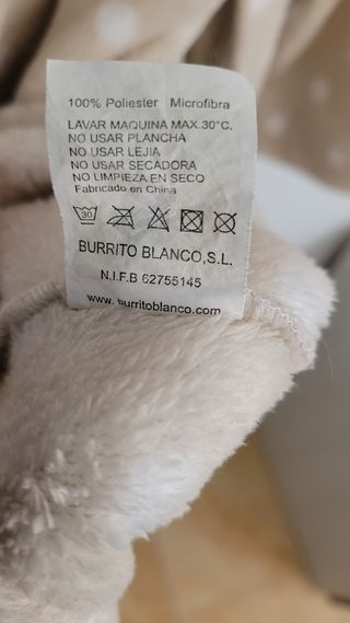 Nueva.Bata mujer Burrito blanco talla L