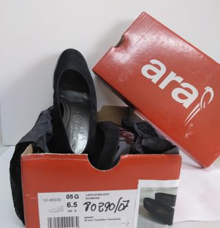 Zapatos ABANO mujer BOMBAS charol negro ARA nº 40