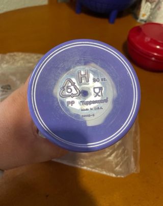 Vaso con tapa tupperware