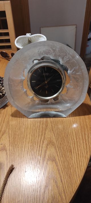 Reloj de sobremesa de Cristal