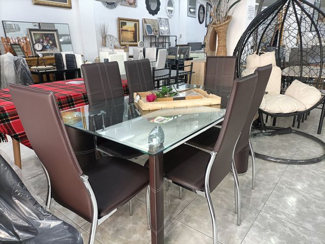 MESA DE SALÓN .SEIS SILLAS.OFERTA ENERO 10%