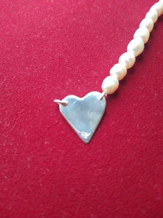 Gargantilla perlas plata de ley.