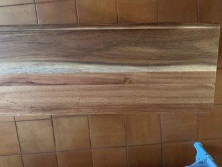 Banco largo de madera de acacia