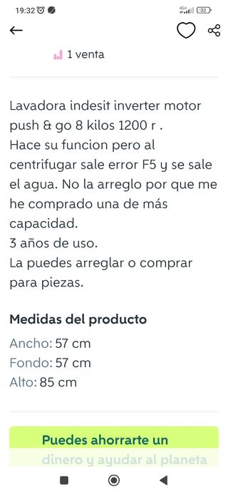 Lavadora  indesit