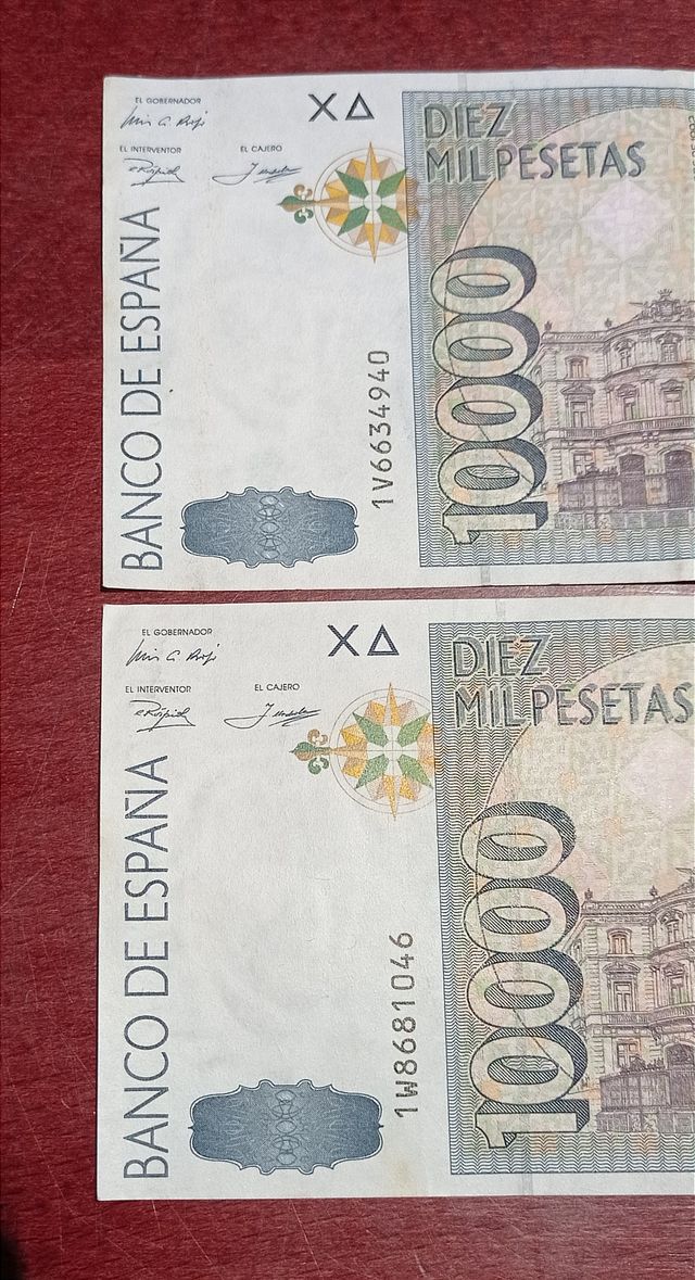 DOS BILLETES DE 10.000 PESETAS.          (L.01005)