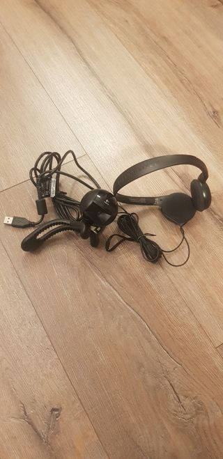 Webcam Logitech e cuffie Sennheiser