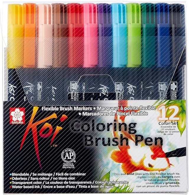 Sakura KOI Coloring Brush 12 rotuladores pincel
