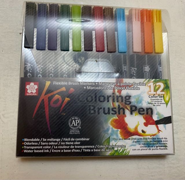 Sakura KOI Coloring Brush 12 rotuladores pincel