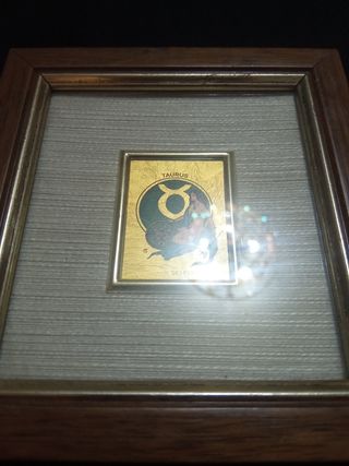 6 ANTIGUA CROMO LITOGRAFÍAS ORO FOGLIA 23KT