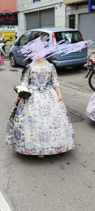 traje fallera falda 85 corpiño largo 35 brazo anch