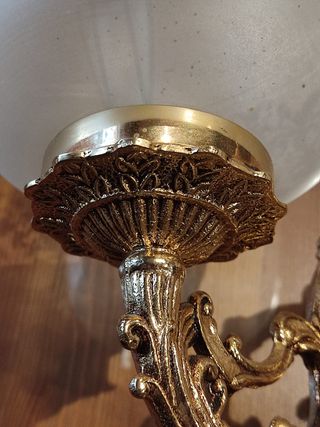 APLIQUE DE BRONCE CON DOS BRAZOS.