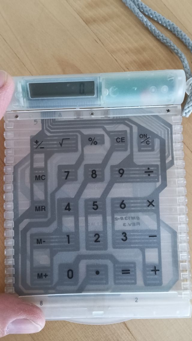 Original Calculadora enrollable para coleccionista