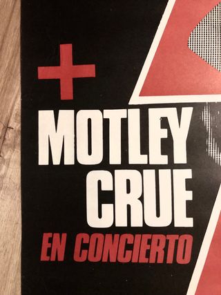 AC/DC Motley Crue. Poster de concierto.