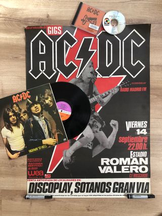 AC/DC Motley Crue. Poster de concierto.