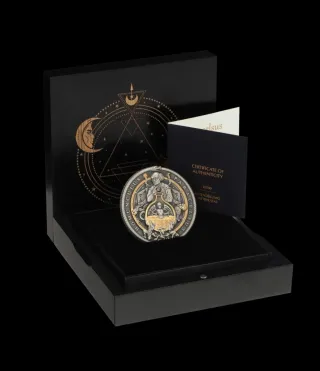 Moneda plata 2 onzas alquimia HOMUNCULUS PARACELSU