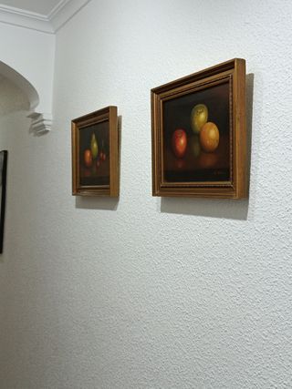 2 Cuadros lienzo frutas