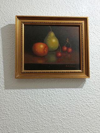 2 Cuadros lienzo frutas