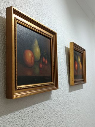 2 Cuadros lienzo frutas