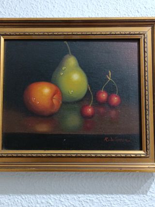 2 Cuadros lienzo frutas