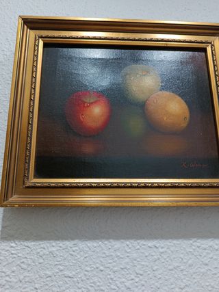 2 Cuadros lienzo frutas