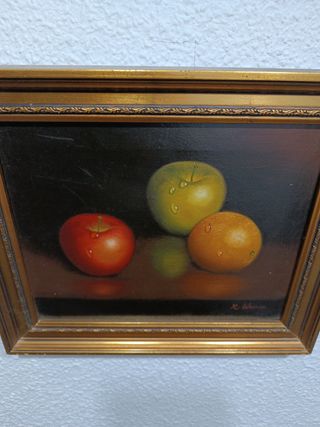 2 Cuadros lienzo frutas