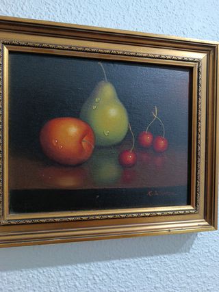 2 Cuadros lienzo frutas