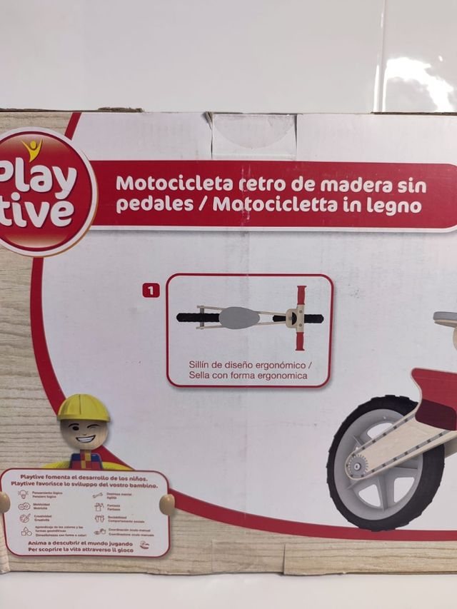 🆕 Motocicleta Retro de Madera sin Pedal