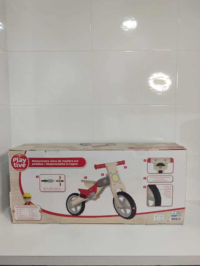 🆕 Motocicleta Retro de Madera sin Pedal