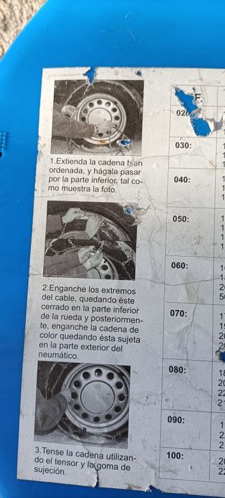 cadenas para la nieve