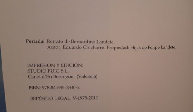 BERNARDO LANDETE - VIDA Y OBRA (2012)