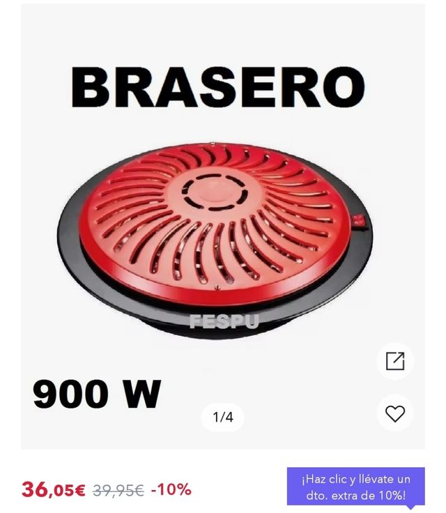 Calentador / Brasero eléctrico