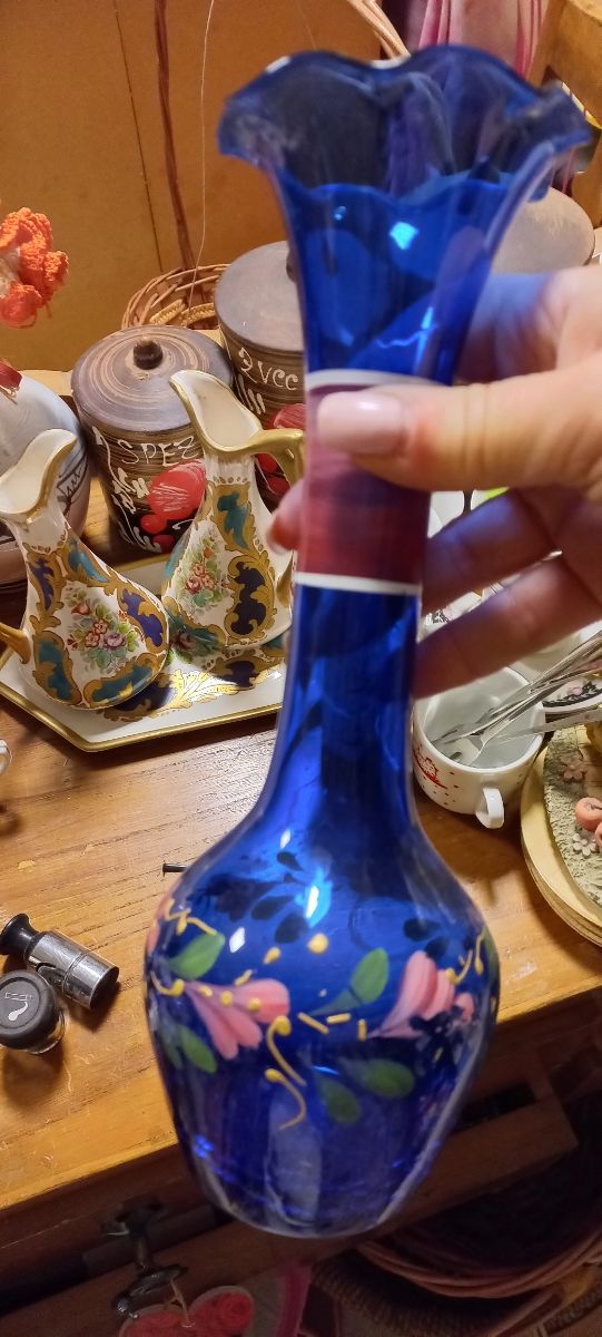 BEL VASETTO BLU COBALTO DIPINTO