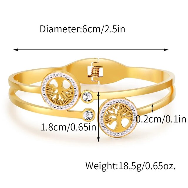 Pulsera de la Árbol de la vidacon Circonitas