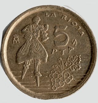 5 PESETAS AÑO 1996