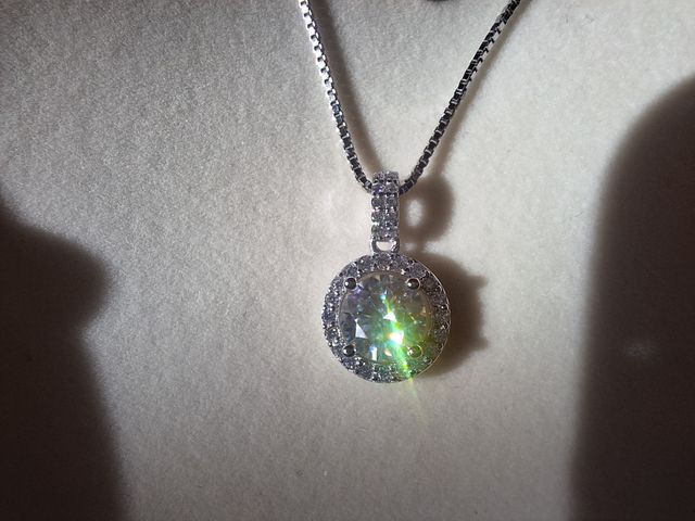 Collana diamante moissanite ct.1 su argento s925