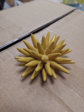 Riccio di mare artigianale diametro 11 cm giallo