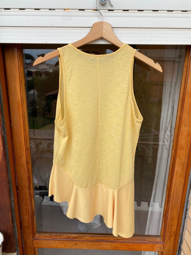 Zara donna canottiera gialla giallo taglia s
