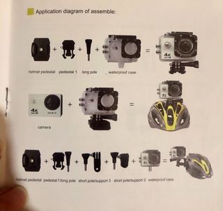 Cámara Neewer con todos los accesorios tipo Go Pro