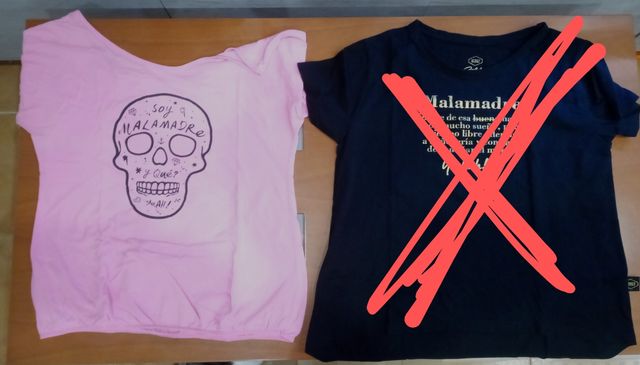 Lote 2 camisetas Malasmadres