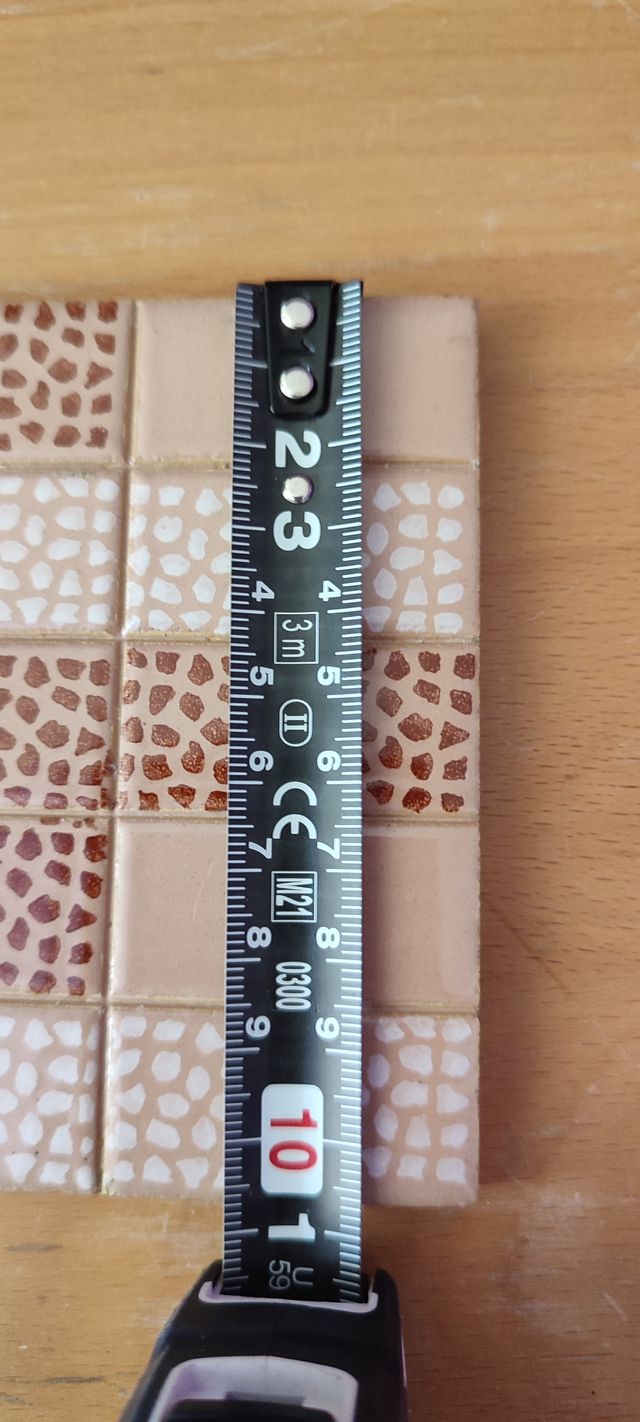 lote 9 Azulejos  beige puntos blancos marrones