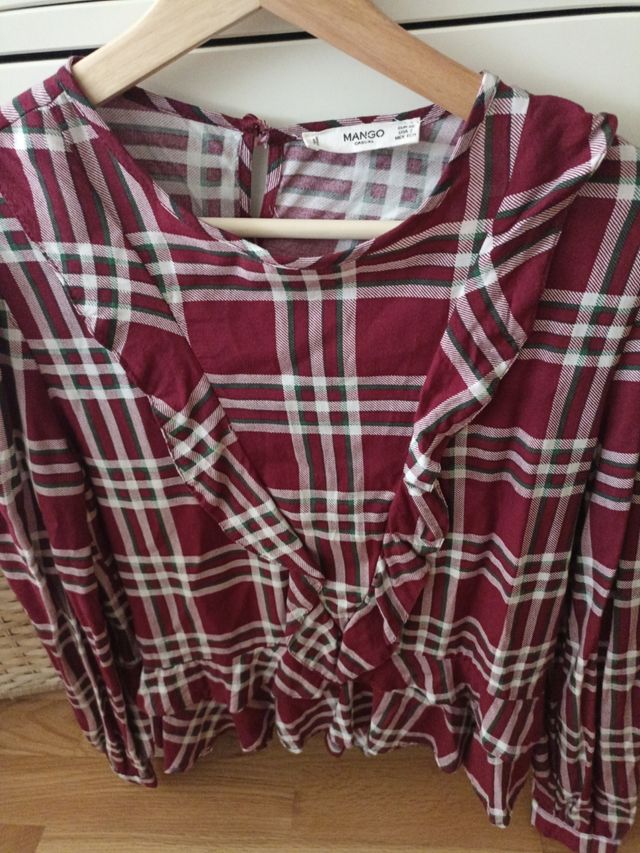 Camisa volantes Mango