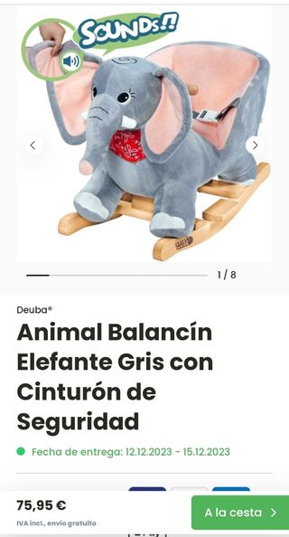Balancín/mecedora elefante con sonido