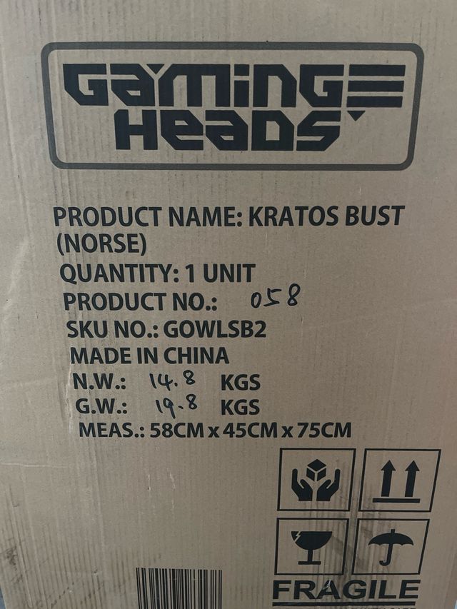 Busto Kratos Norse Gaming Heads NUEVO SIN ABRIR