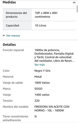 OFERTA Freidora Horno Aire Caliente SOGO