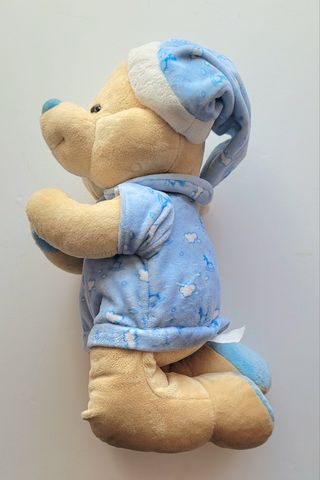 3 Oso rezando, libro y zapatos bebé azul NUEVO