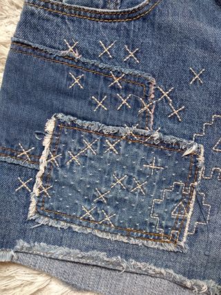 Short vaquero tiro alto boho chic